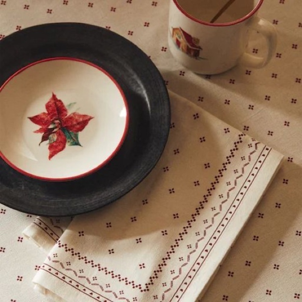 ZARA HOME Christmas Print Side Plate 6 Units
